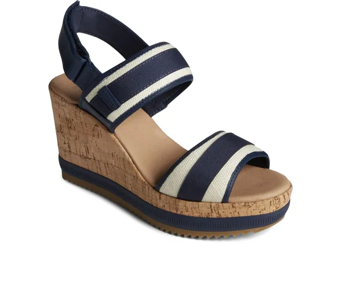 Women Kennedy Wedge Navy Sperry Sandals Women Kennedy Wedge Navy Sperry Sandals