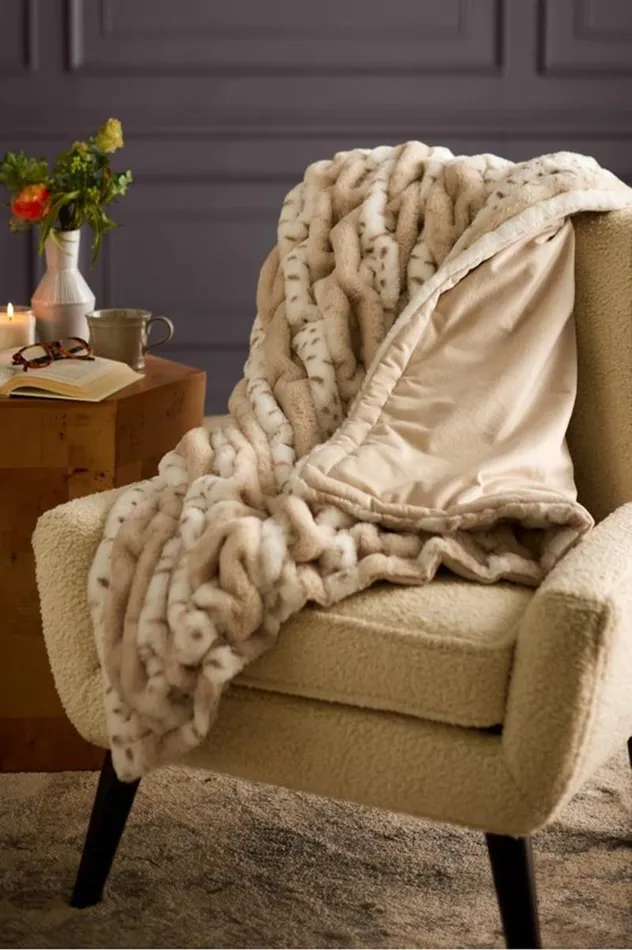 Women La Parisienne Faux Fur Throw Forest Night Soft Surroundings Bedding Women La Parisienne Faux Fur Throw Forest Night Soft Surroundings Bedding