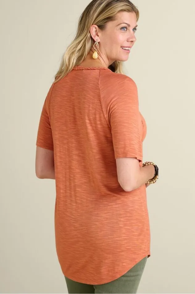 Women Lainey Slub Tee Orange Embers Soft Surroundings Tops Women Lainey Slub Tee Orange Embers Soft Surroundings Tops