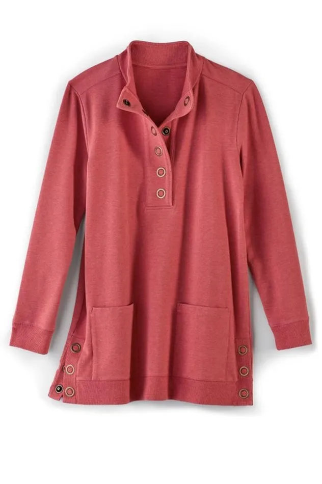 Women Lakshmi Pullover Tunic Magenta Heather Soft Surroundings Tops Women Lakshmi Pullover Tunic Magenta Heather Soft Surroundings Tops