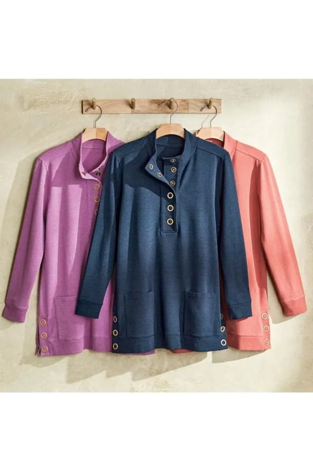 Women Lakshmi Pullover Tunic Magenta Heather Soft Surroundings Tops Women Lakshmi Pullover Tunic Magenta Heather Soft Surroundings Tops