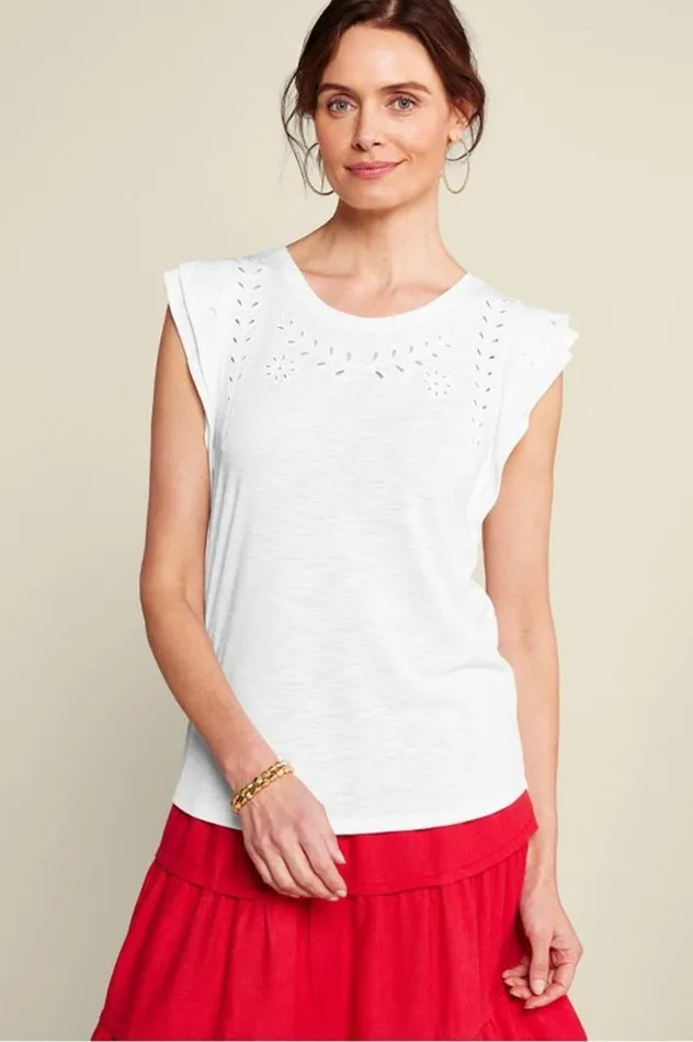 Women Libby Tee Teal Blue Soft Surroundings Tops