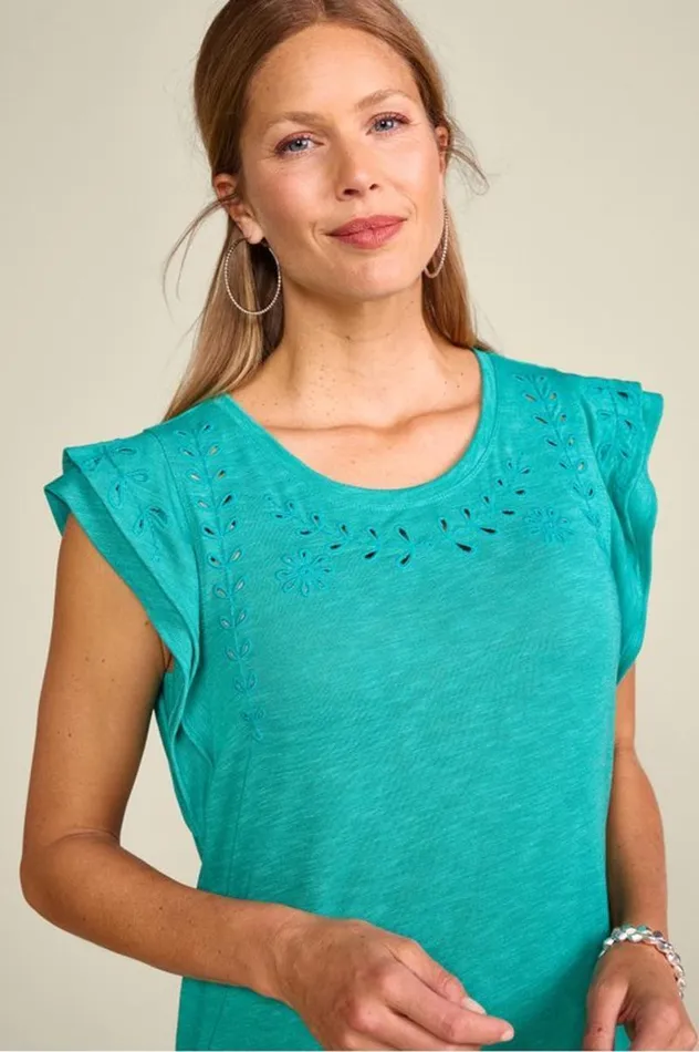 Women Libby Tee Teal Blue Soft Surroundings Tops Women Libby Tee Teal Blue Soft Surroundings Tops