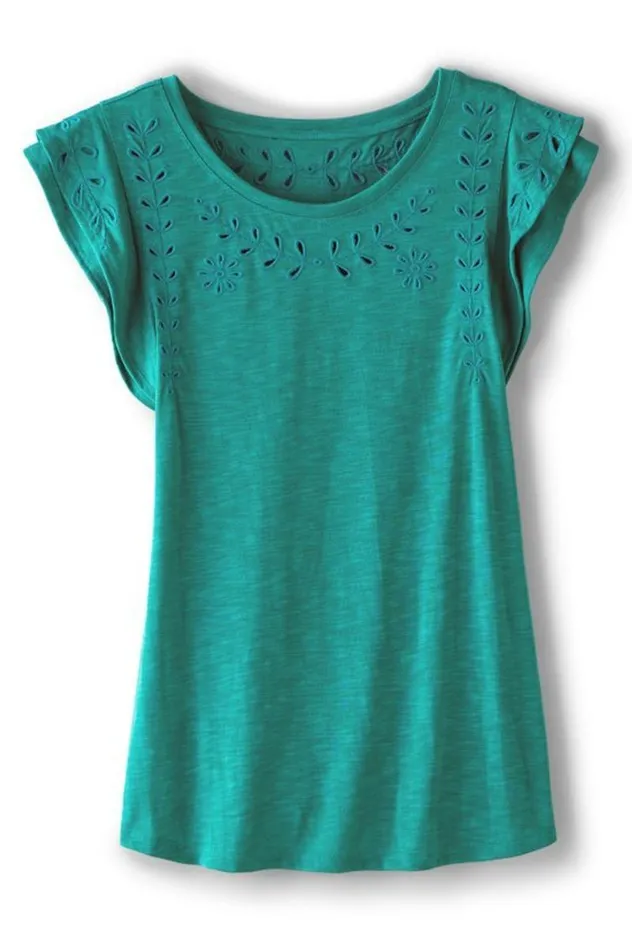 Women Libby Tee Teal Blue Soft Surroundings Tops Women Libby Tee Teal Blue Soft Surroundings Tops