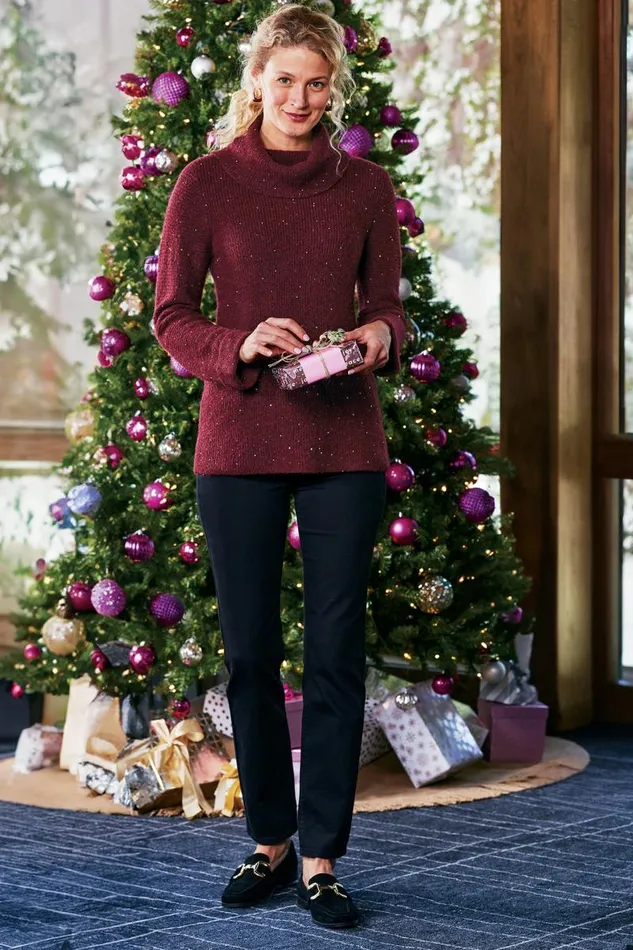 Women Linley Sequin Sweater Rhubarb Soft Surroundings Tops Women Linley Sequin Sweater Rhubarb Soft Surroundings Tops