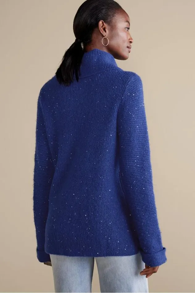 Women Linley Sequin Sweater Rhubarb Soft Surroundings Tops Women Linley Sequin Sweater Rhubarb Soft Surroundings Tops