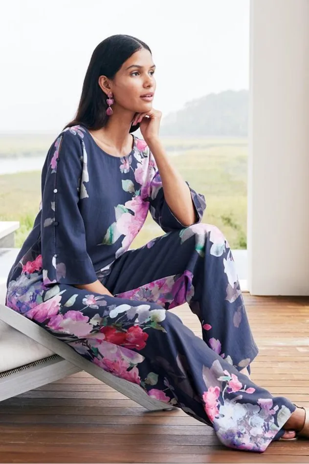 Women Lizette WideLeg Pant Marseille Floral Exploded Soft Surroundings Pants Women Lizette WideLeg Pant Marseille Floral Exploded Soft Surroundings Pants