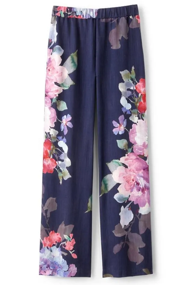 Women Lizette WideLeg Pant Marseille Floral Exploded Soft Surroundings Pants Women Lizette WideLeg Pant Marseille Floral Exploded Soft Surroundings Pants