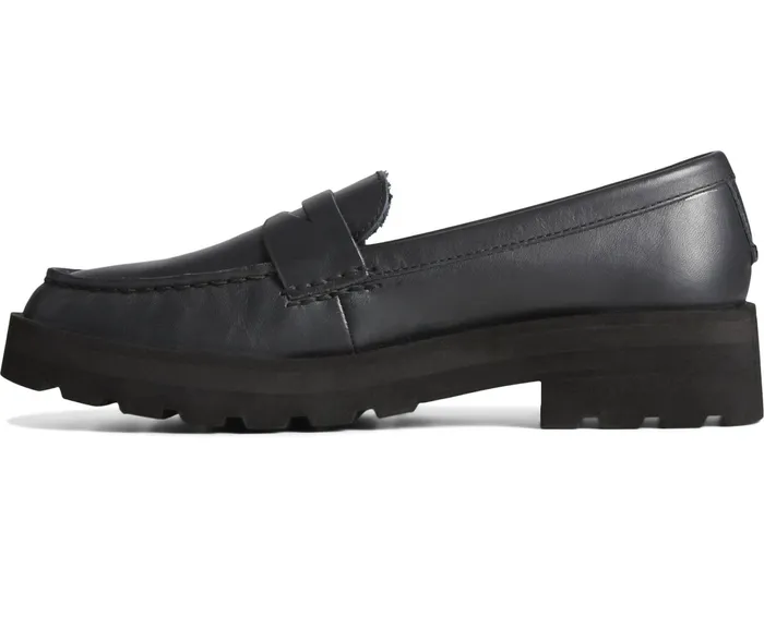 Women Lug Penny Loafer Black Sperry Flats and Loafers Women Lug Penny Loafer Black Sperry Flats and Loafers