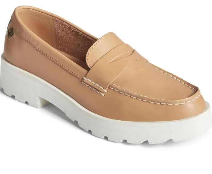 Women Lug Penny Loafer Tan Sperry Flats and Loafers Women Lug Penny Loafer Tan Sperry Flats and Loafers