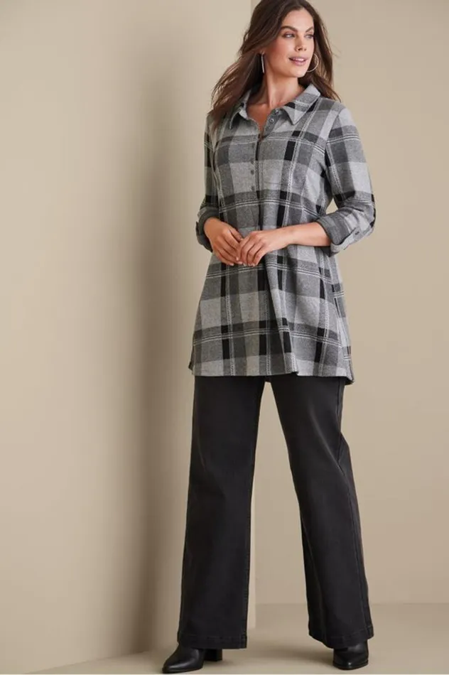 Women Mad About Plaid Tunic Surf The Web Buffalo Chec Soft Surroundings Tops Women Mad About Plaid Tunic Surf The Web Buffalo Chec Soft Surroundings Tops