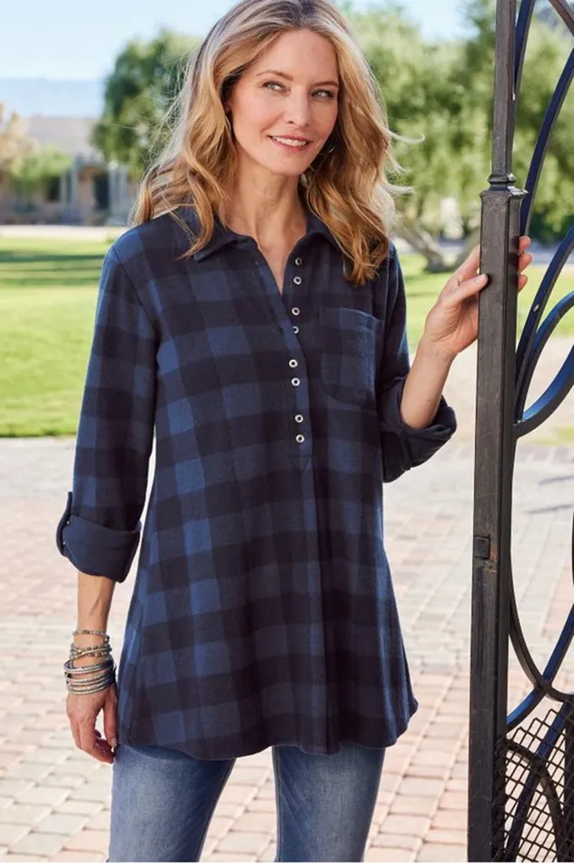 Women Mad About Plaid Tunic Surf The Web Buffalo Chec Soft Surroundings Tops Women Mad About Plaid Tunic Surf The Web Buffalo Chec Soft Surroundings Tops