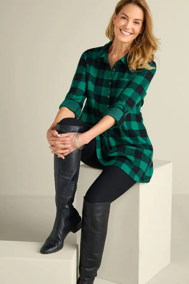 Women Mad About Plaid Tunic Surf The Web Buffalo Chec Soft Surroundings Tops Women Mad About Plaid Tunic Surf The Web Buffalo Chec Soft Surroundings Tops