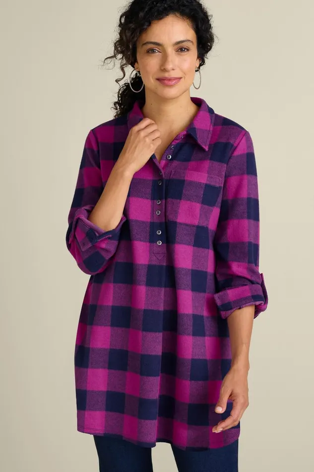 Women Mad About Plaid Tunic Surf The Web Buffalo Chec Soft Surroundings Tops Women Mad About Plaid Tunic Surf The Web Buffalo Chec Soft Surroundings Tops