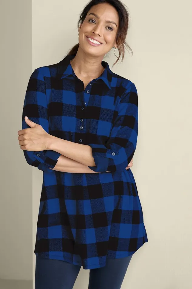 Women Mad About Plaid Tunic Surf The Web Buffalo Chec Soft Surroundings Tops Women Mad About Plaid Tunic Surf The Web Buffalo Chec Soft Surroundings Tops