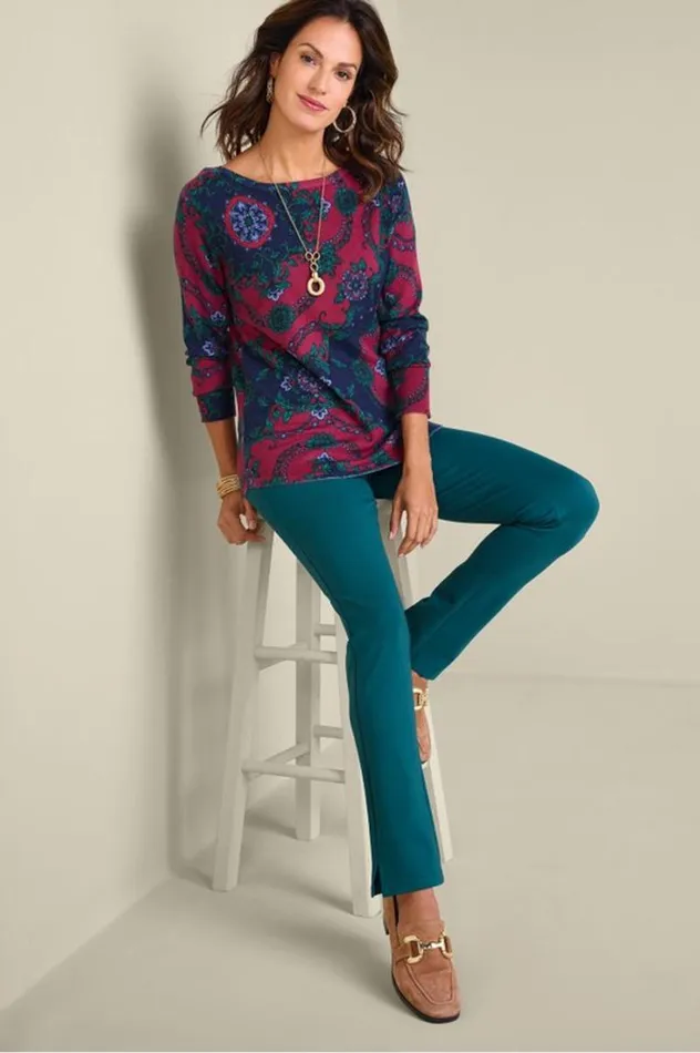 Women Marlyn Tunic Sweater Winter Medallion Soft Surroundings Tops Women Marlyn Tunic Sweater Winter Medallion Soft Surroundings Tops