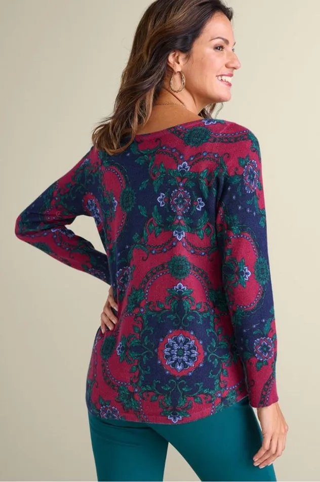 Women Marlyn Tunic Sweater Winter Medallion Soft Surroundings Tops Women Marlyn Tunic Sweater Winter Medallion Soft Surroundings Tops