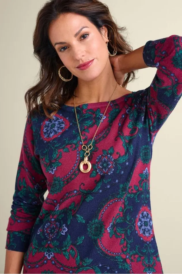Women Marlyn Tunic Sweater Winter Medallion Soft Surroundings Tops Women Marlyn Tunic Sweater Winter Medallion Soft Surroundings Tops