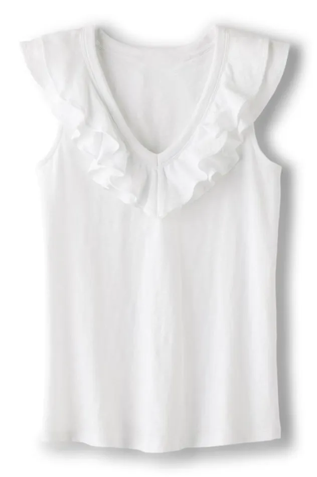 Women Marybeth Ruffle Tank American Beauty Soft Surroundings Tops Women Marybeth Ruffle Tank American Beauty Soft Surroundings Tops