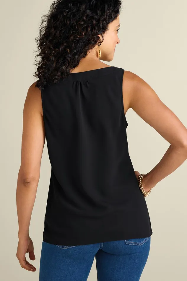 Women Maura Tank Black Soft Surroundings Tops Women Maura Tank Black Soft Surroundings Tops