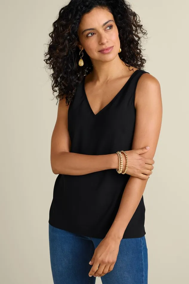 Women Maura Tank Black Soft Surroundings Tops Women Maura Tank Black Soft Surroundings Tops