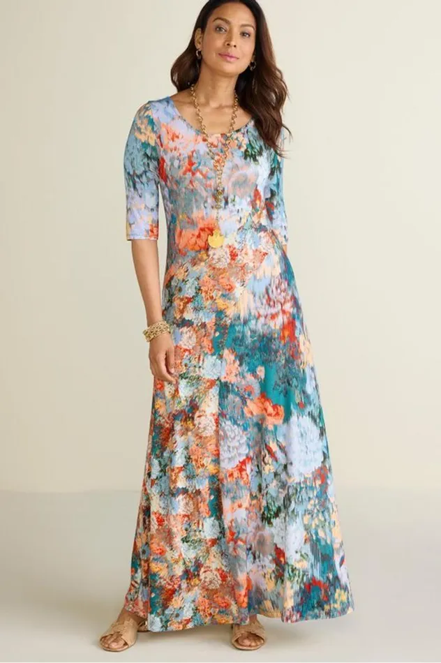 Women Nanette Dress Multi Orange Soft Surroundings Dresses