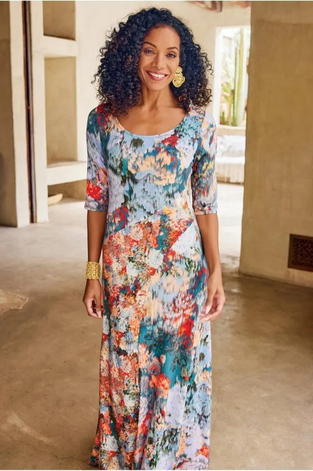 Women Nanette Dress Multi Orange Soft Surroundings Dresses Women Nanette Dress Multi Orange Soft Surroundings Dresses