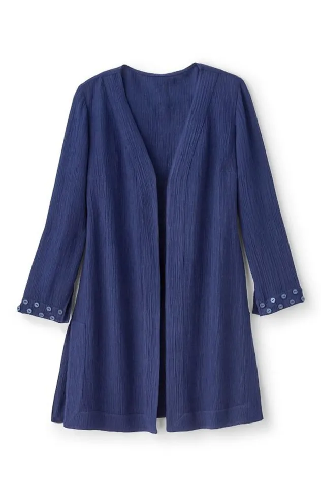 Women Oceo Gauze Topper Menara Bloom Blue Soft Surroundings Tops Women Oceo Gauze Topper Menara Bloom Blue Soft Surroundings Tops