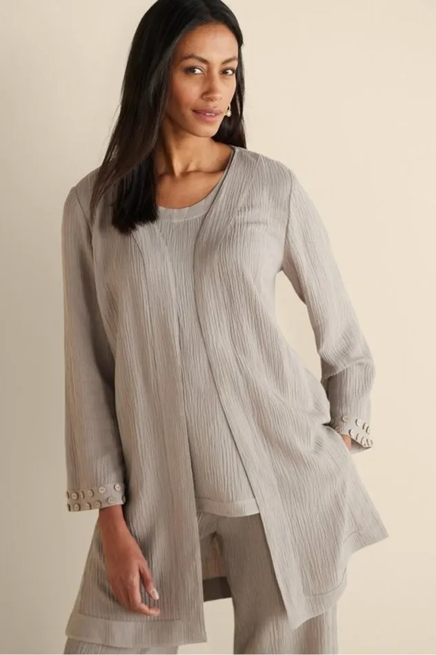 Women Oceo Gauze Topper Menara Bloom Blue Soft Surroundings Tops Women Oceo Gauze Topper Menara Bloom Blue Soft Surroundings Tops