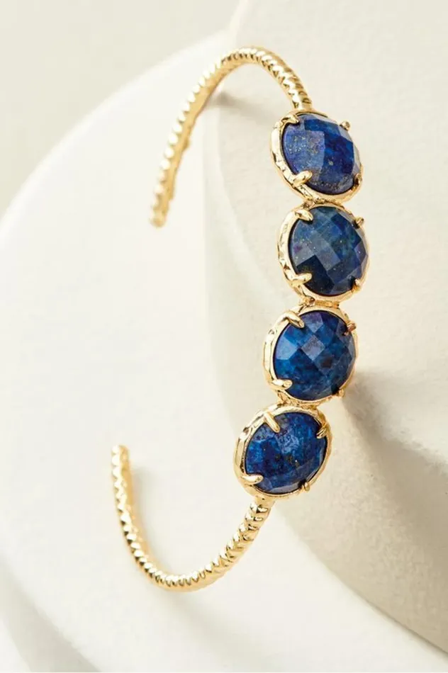 Women Odeta Lapis Stone Cuff Lapis Soft Surroundings Jewelry