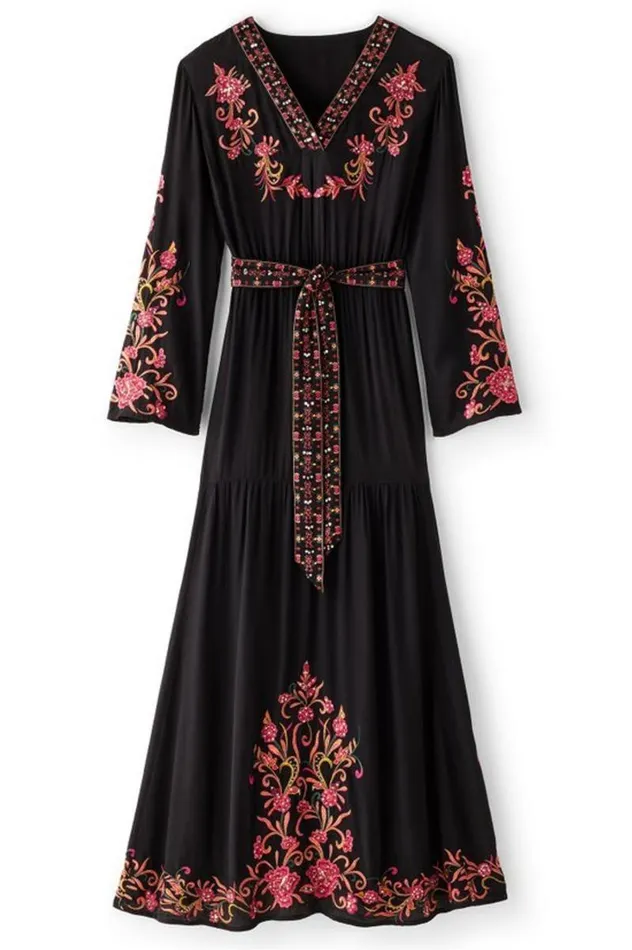 Women Onyx Embellished Maxi Dress Black Soft Surroundings Dresses Women Onyx Embellished Maxi Dress Black Soft Surroundings Dresses
