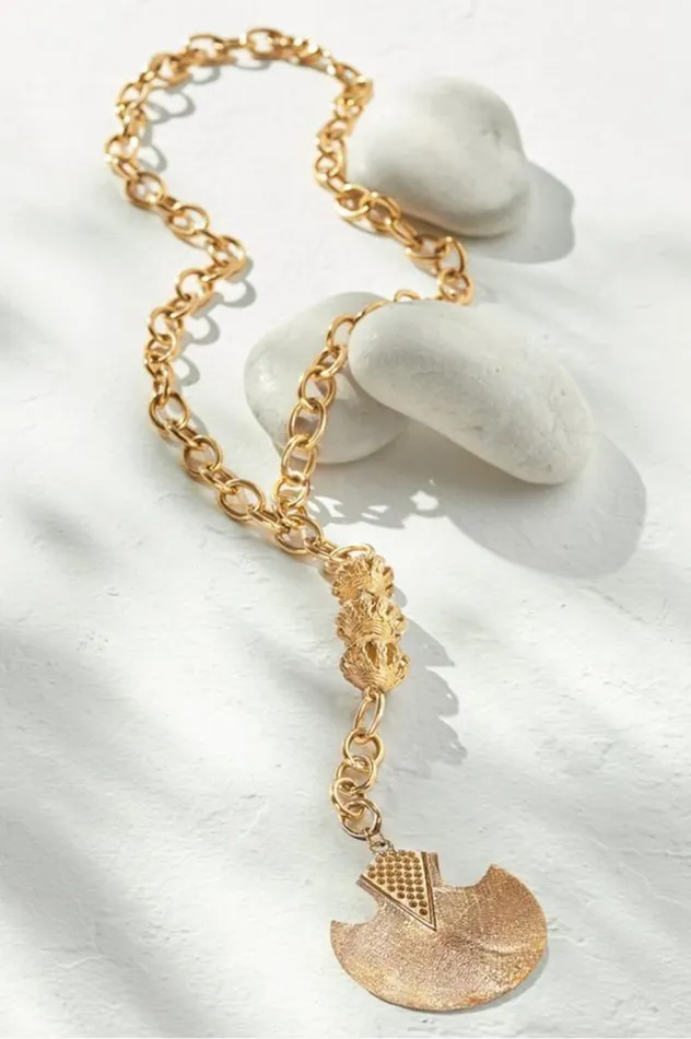 Women Pacha Pendant Necklace Gold Soft Surroundings Jewelry