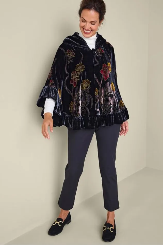 Women Palara Velvet Wrap Black Multi Soft Surroundings Scarves and Wraps Women Palara Velvet Wrap Black Multi Soft Surroundings Scarves and Wraps
