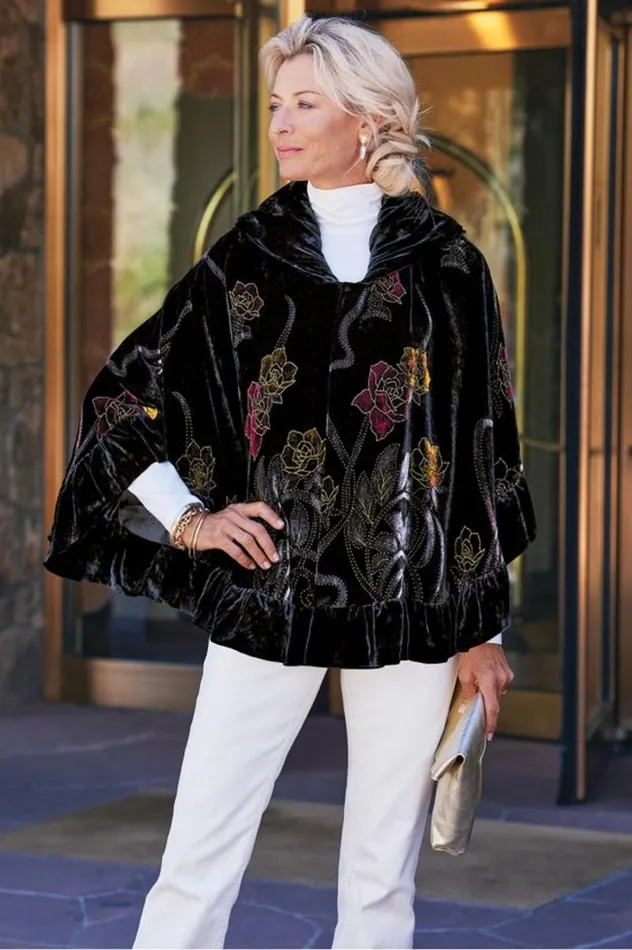 Women Palara Velvet Wrap Black Multi Soft Surroundings Scarves and Wraps Women Palara Velvet Wrap Black Multi Soft Surroundings Scarves and Wraps