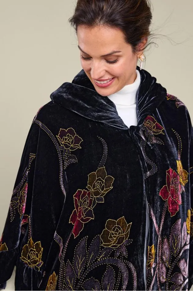 Women Palara Velvet Wrap Black Multi Soft Surroundings Scarves and Wraps Women Palara Velvet Wrap Black Multi Soft Surroundings Scarves and Wraps