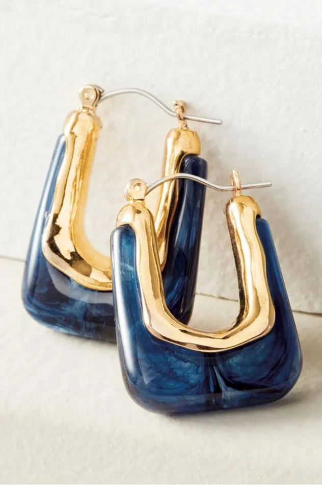 Women Parker Square Hoop Earrings Green Soft Surroundings Jewelry Women Parker Square Hoop Earrings Green Soft Surroundings Jewelry