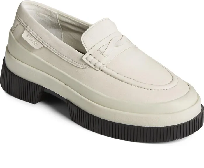Women Platform Leather Loafer White Sperry Flats and Loafers Women Platform Leather Loafer White Sperry Flats and Loafers