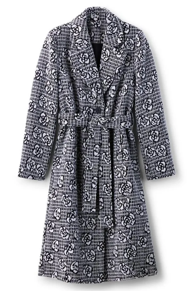 Women Rami Jacquard Coat Blackwhite Soft Surroundings Jackets and Coats Women Rami Jacquard Coat Blackwhite Soft Surroundings Jackets and Coats