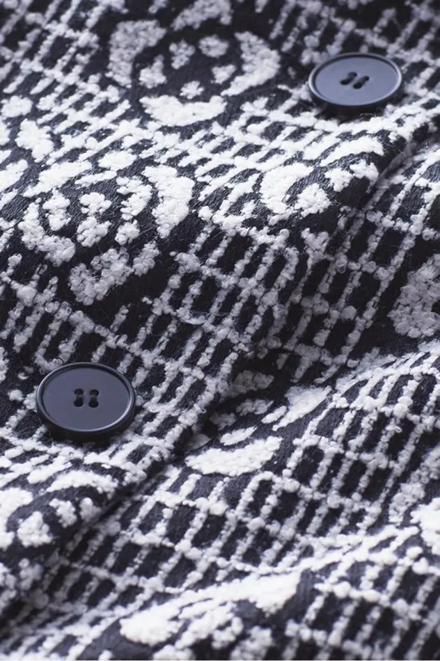 Women Rami Jacquard Coat Blackwhite Soft Surroundings Jackets and Coats Women Rami Jacquard Coat Blackwhite Soft Surroundings Jackets and Coats
