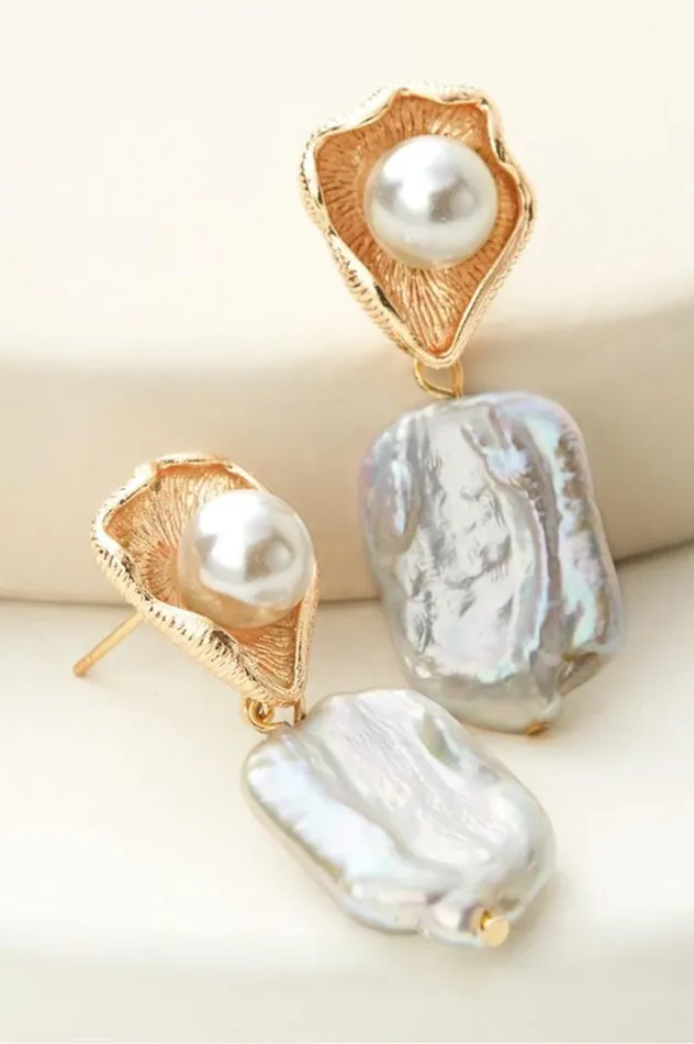 Women Rita Pearl Drop Earrings Pearlgold Soft Surroundings Jewelry