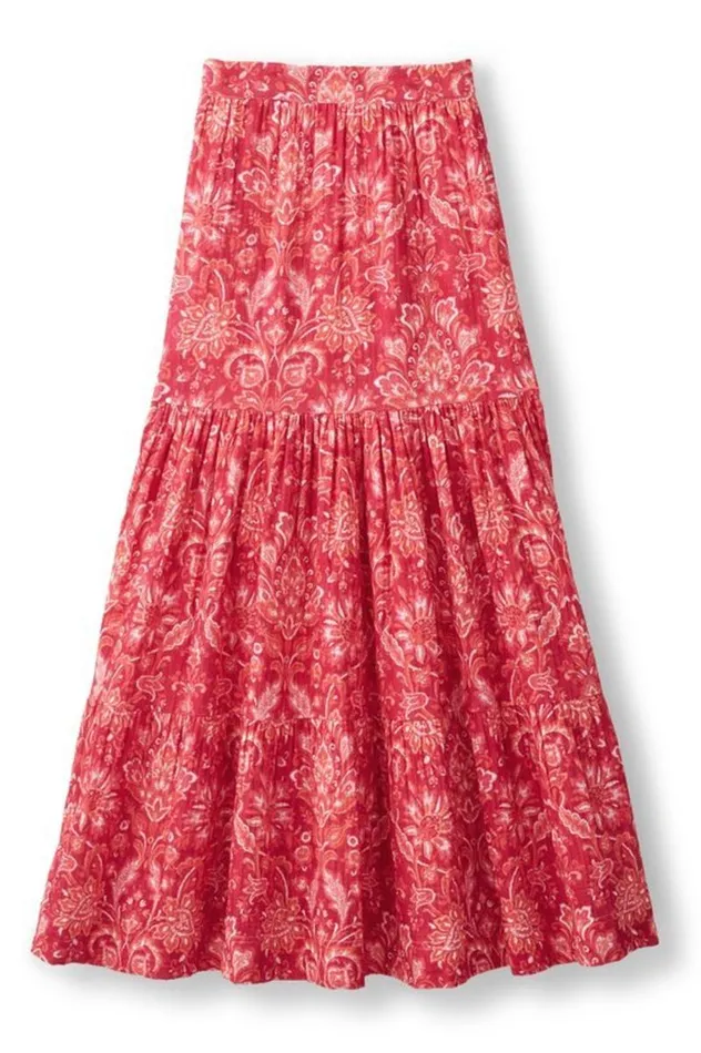 Women Ruari Gauze Maxi Skirt Sunkist Coral Soft Surroundings Skirts Women Ruari Gauze Maxi Skirt Sunkist Coral Soft Surroundings Skirts