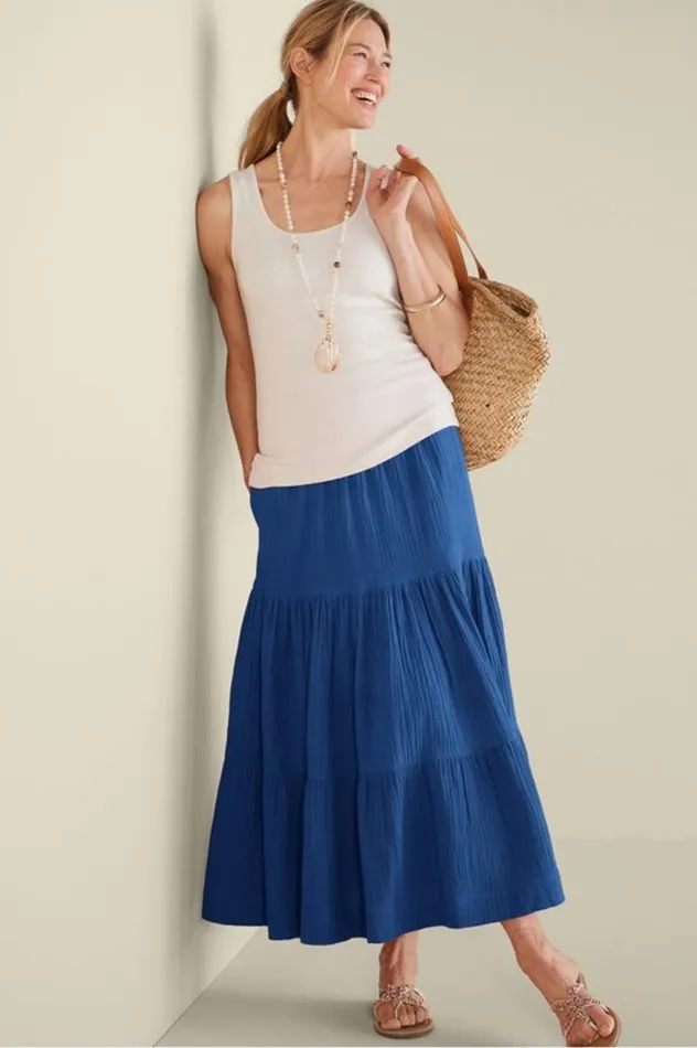 Women Ruari Gauze Maxi Skirt Sunkist Coral Soft Surroundings Skirts Women Ruari Gauze Maxi Skirt Sunkist Coral Soft Surroundings Skirts