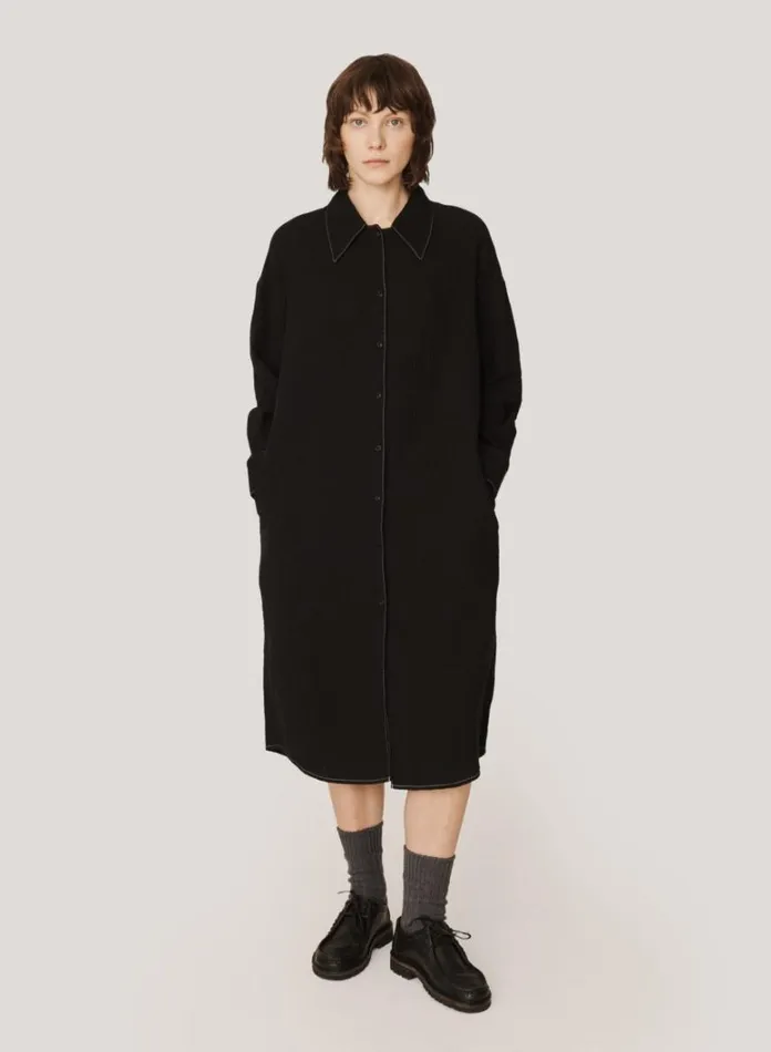 Womens Dresses YMC Judy Doublecloth Cotton Dress Black