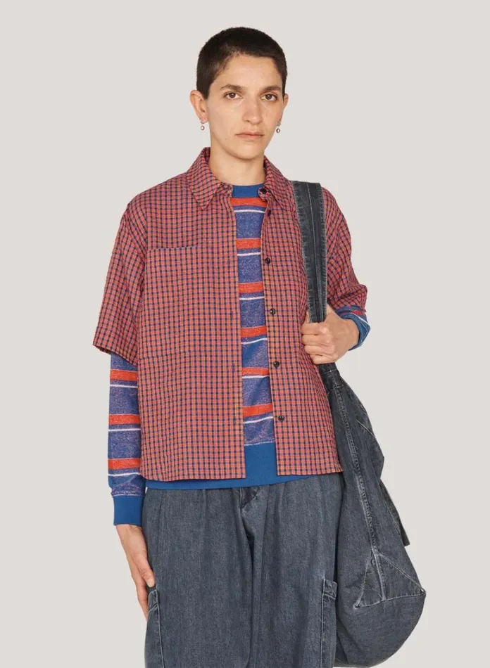 Womens Shirts YMC Eva Shirt Red Multi
