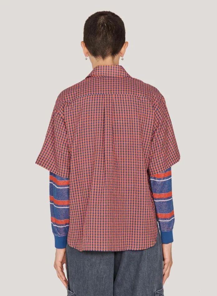 Womens Shirts YMC Eva Shirt Red Multi