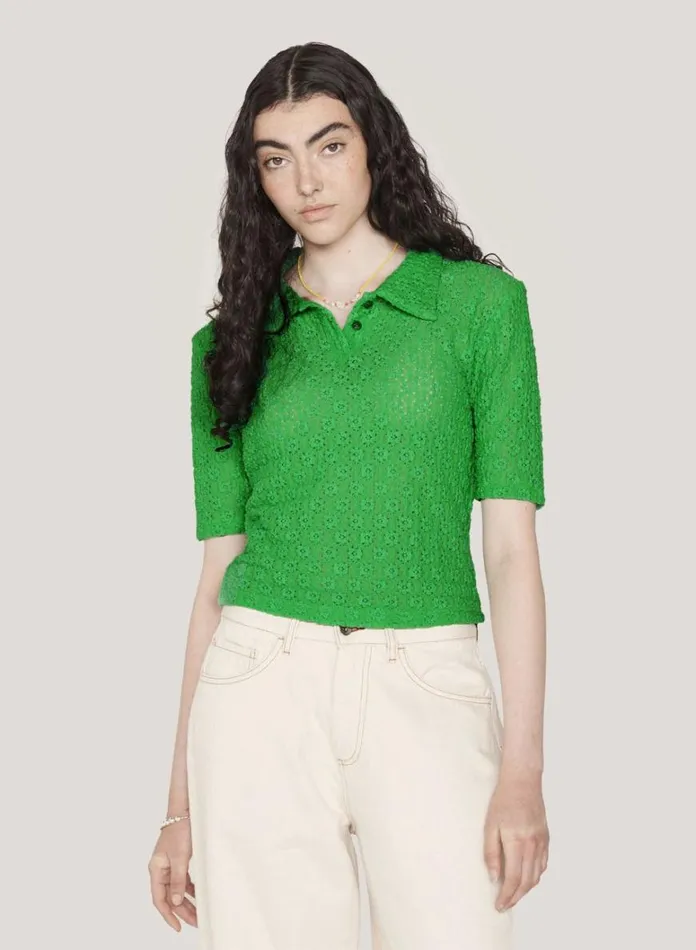 Womens Shirts YMC Five Summer Top Green