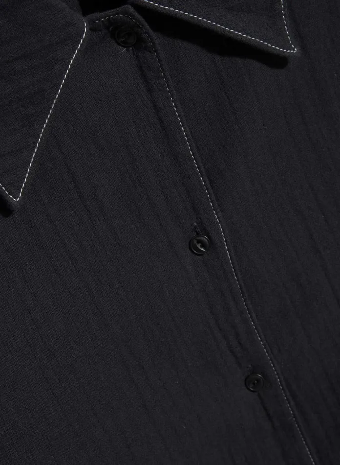 Womens Shirts YMC Lena Doublecloth Cotton Shirt Black
