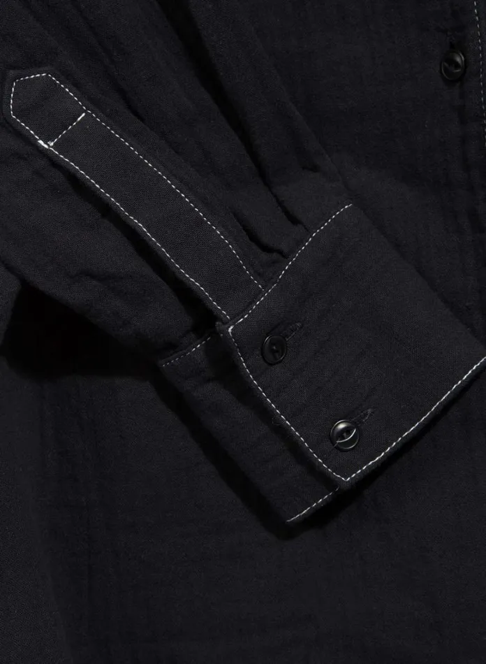 Womens Shirts YMC Lena Doublecloth Cotton Shirt Black
