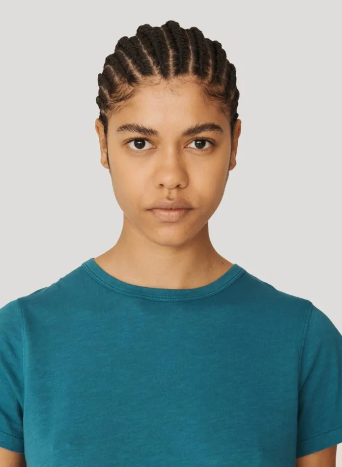 Womens TShirts YMC Day Organic Cotton TShirt Blue