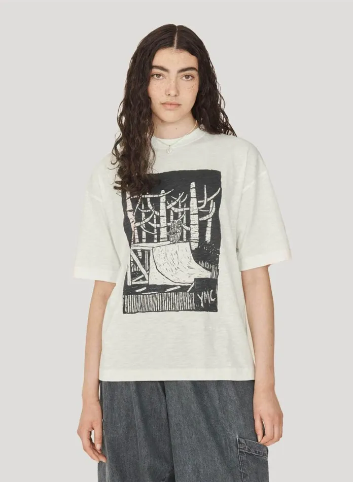 Womens TShirts YMC Its Out There T Shirt White